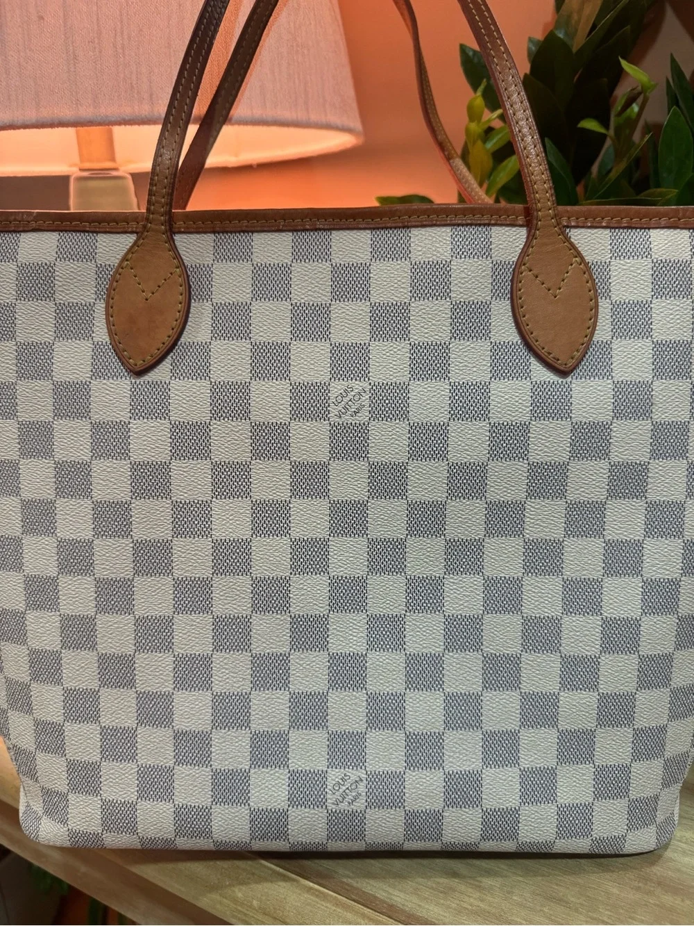 Louis Vuitton Neverfull MM Damier Azur + Rose Ballerine